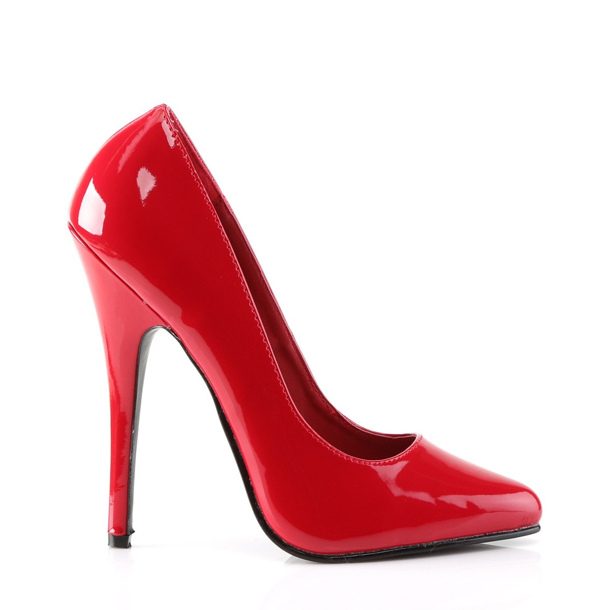 Devious Domina-420 R - Shiny Red High-Heel Stilettos