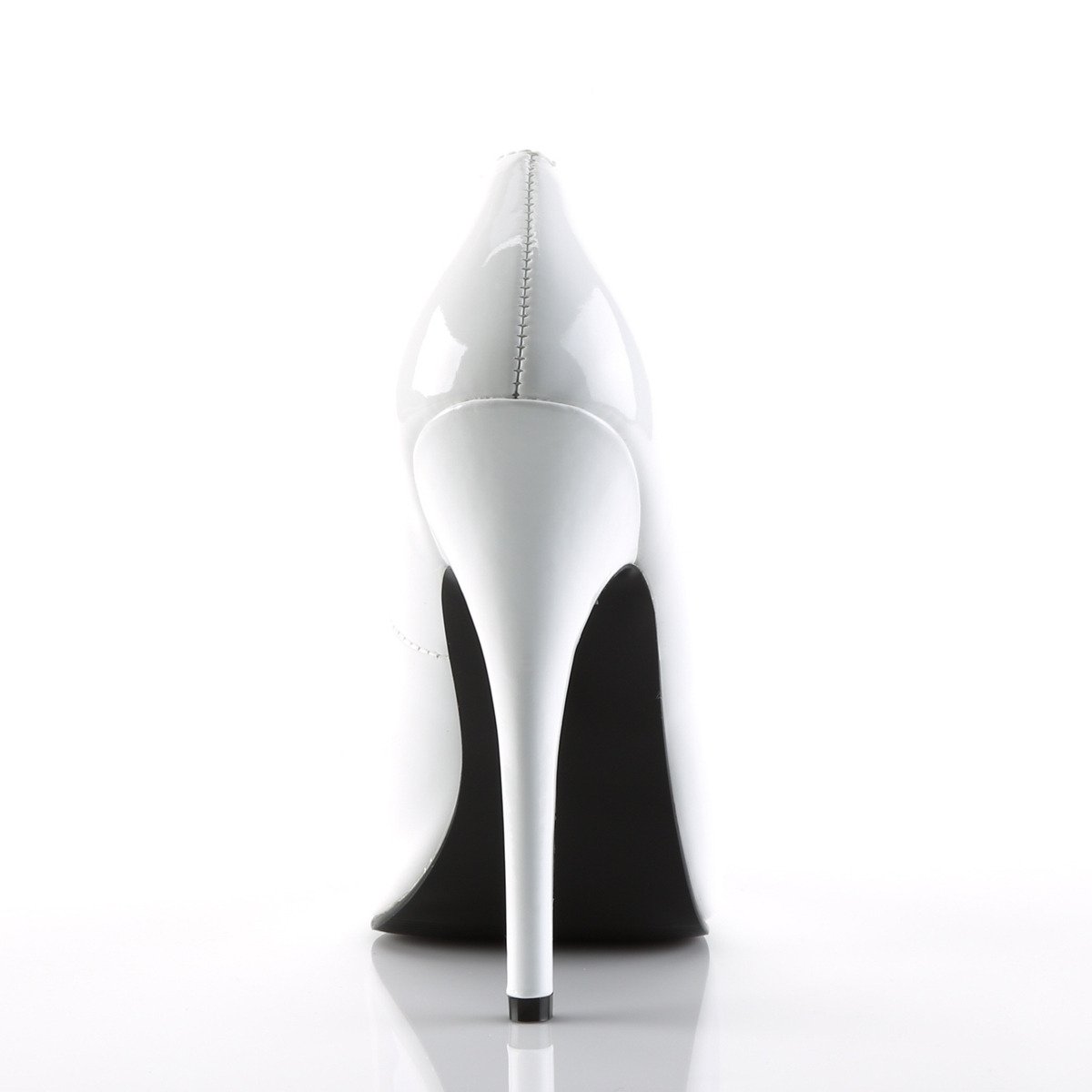 Devious Domina-420 W - Shiny White High-Heel Stilettos