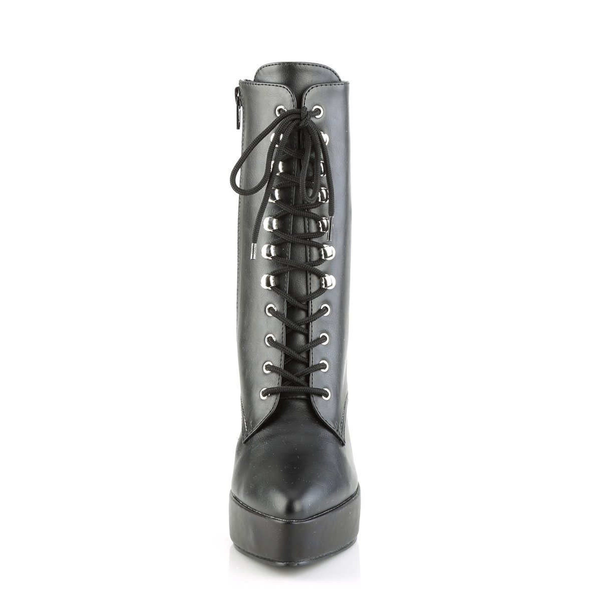 Devious Indulge-1020 BPU - Black Platform High-Heel Ankle Boots