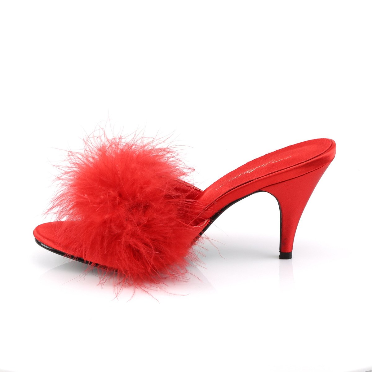Fabulicious Amour-03 R/SAT - Red Heeled Single Sole Slides