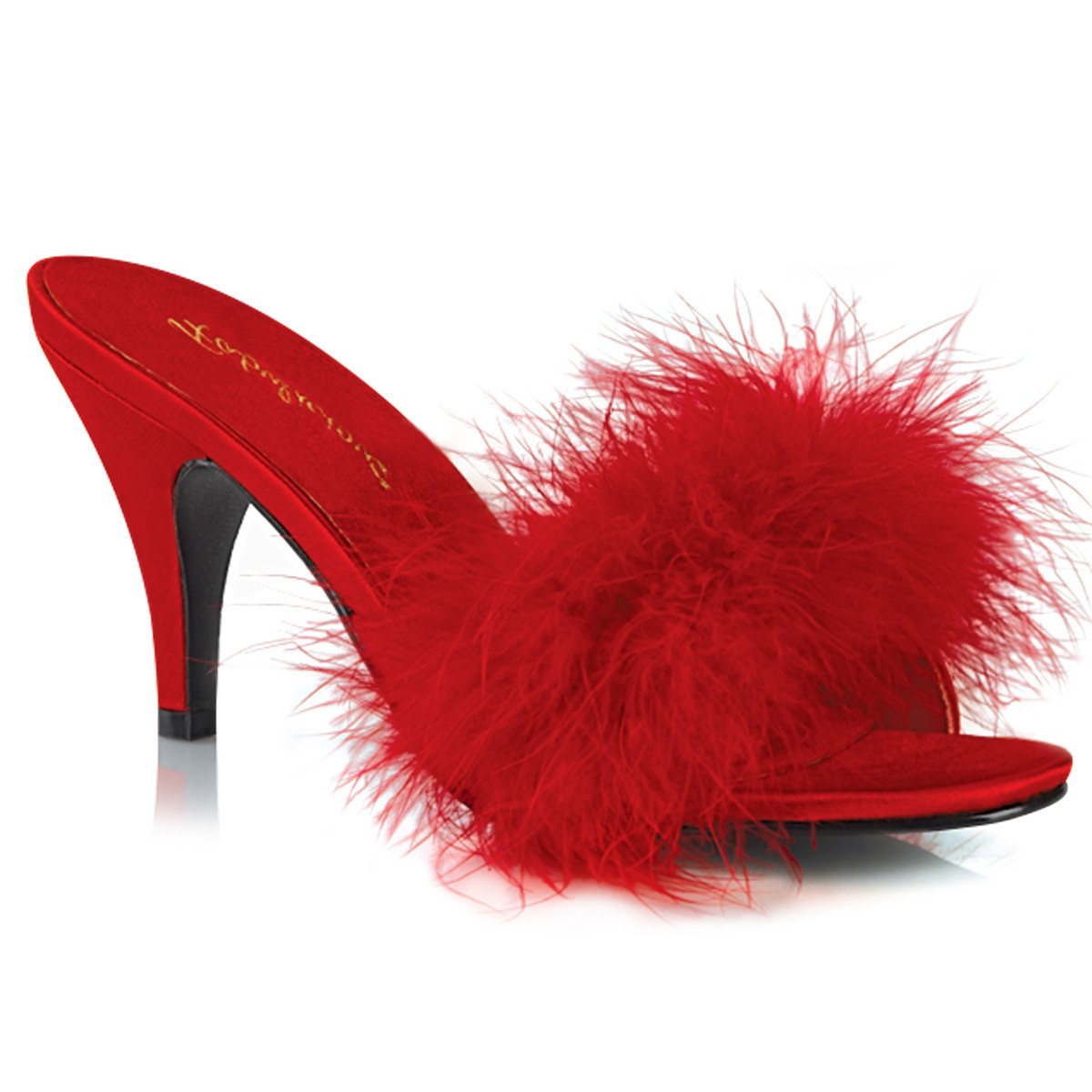 Fabulicious Amour-03 RPU - Red Heeled Single Sole Slides