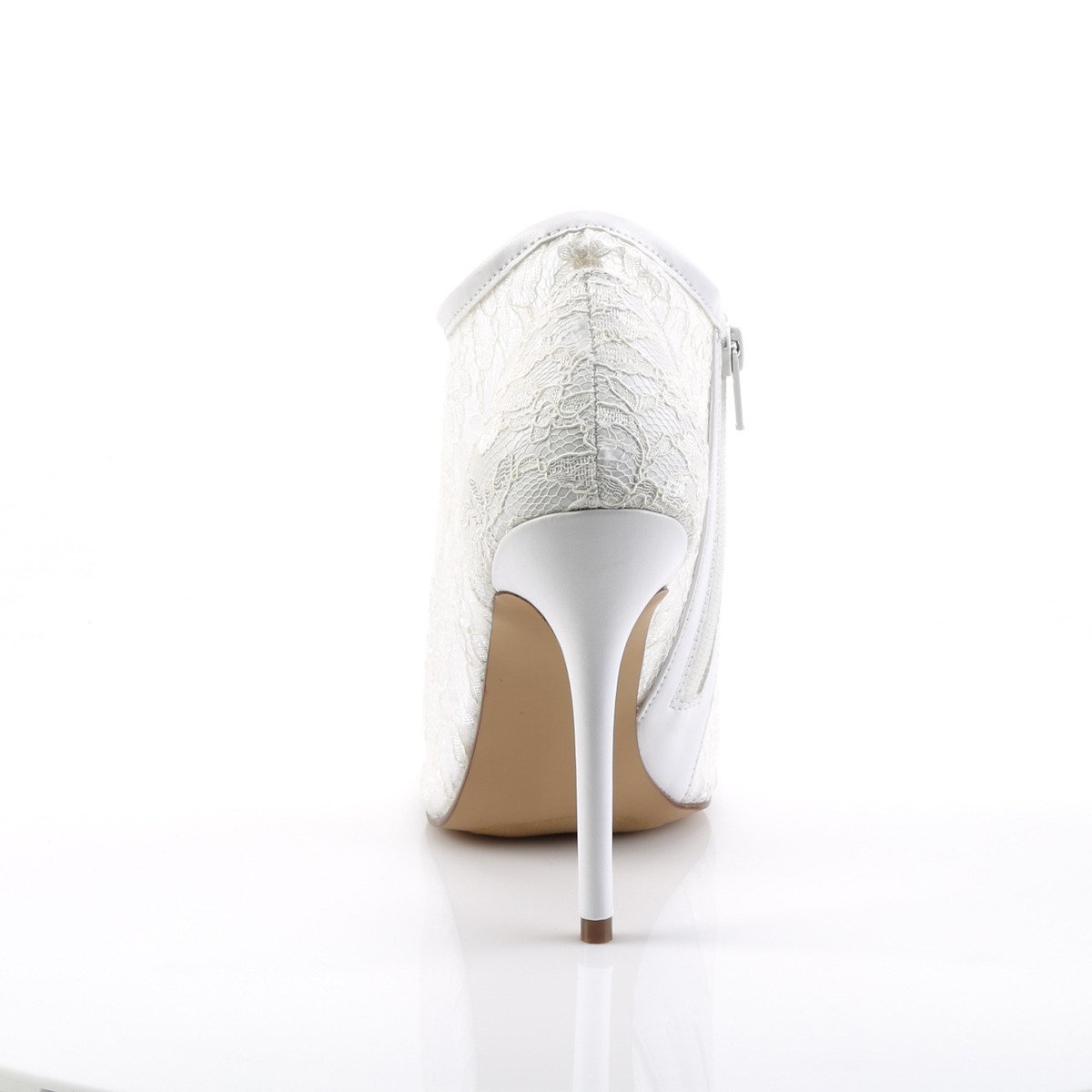 Fabulicious Amuse-56 IVLC-MS - White High-Heel Single Sole Ankle Booties