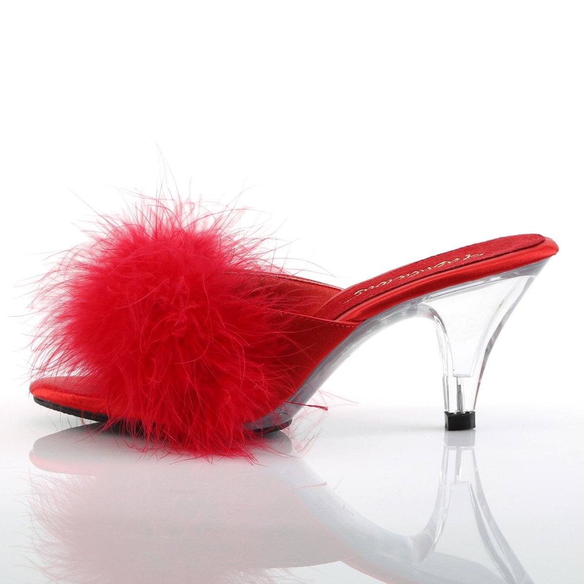 Fabulicious Belle-301F R/SAT - Red Heeled Single Sole Slides