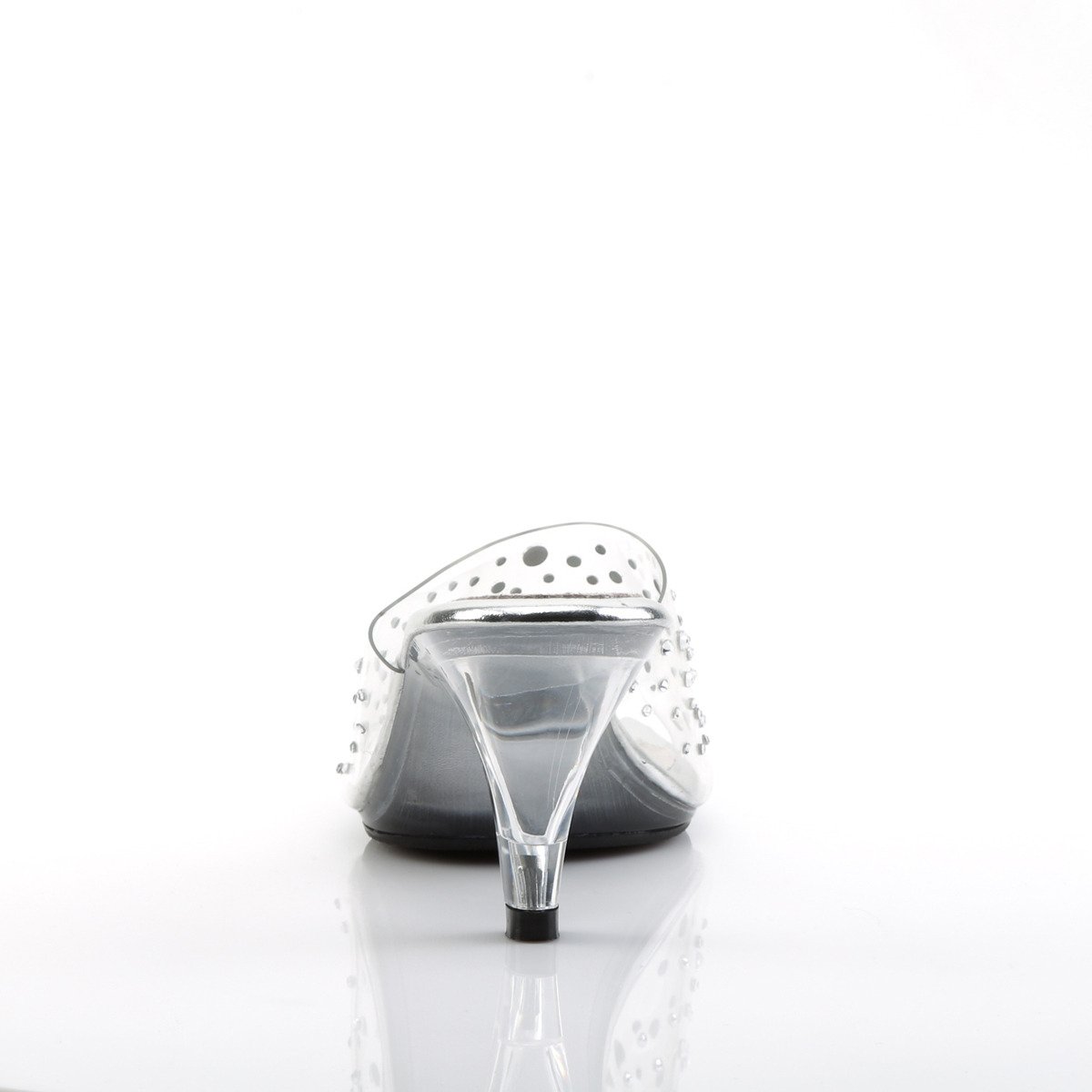 Fabulicious Belle-301RS C/M - Clear Heeled Single Sole Slides