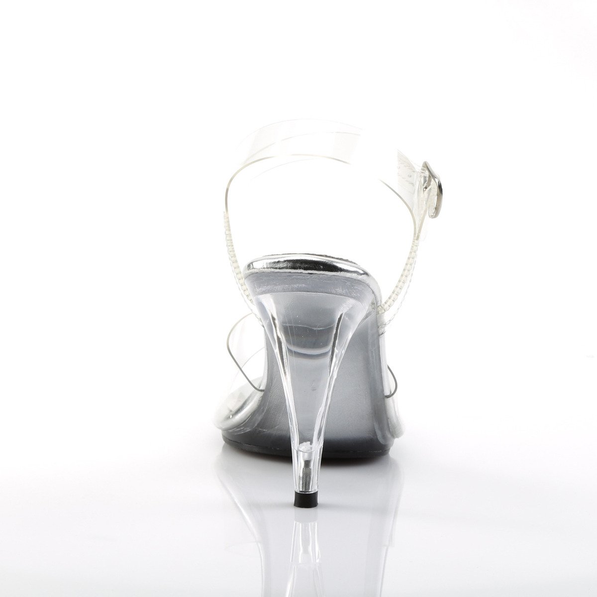 Fabulicious Caress-408 C/M - Clear Heeled Single Sole Sandals