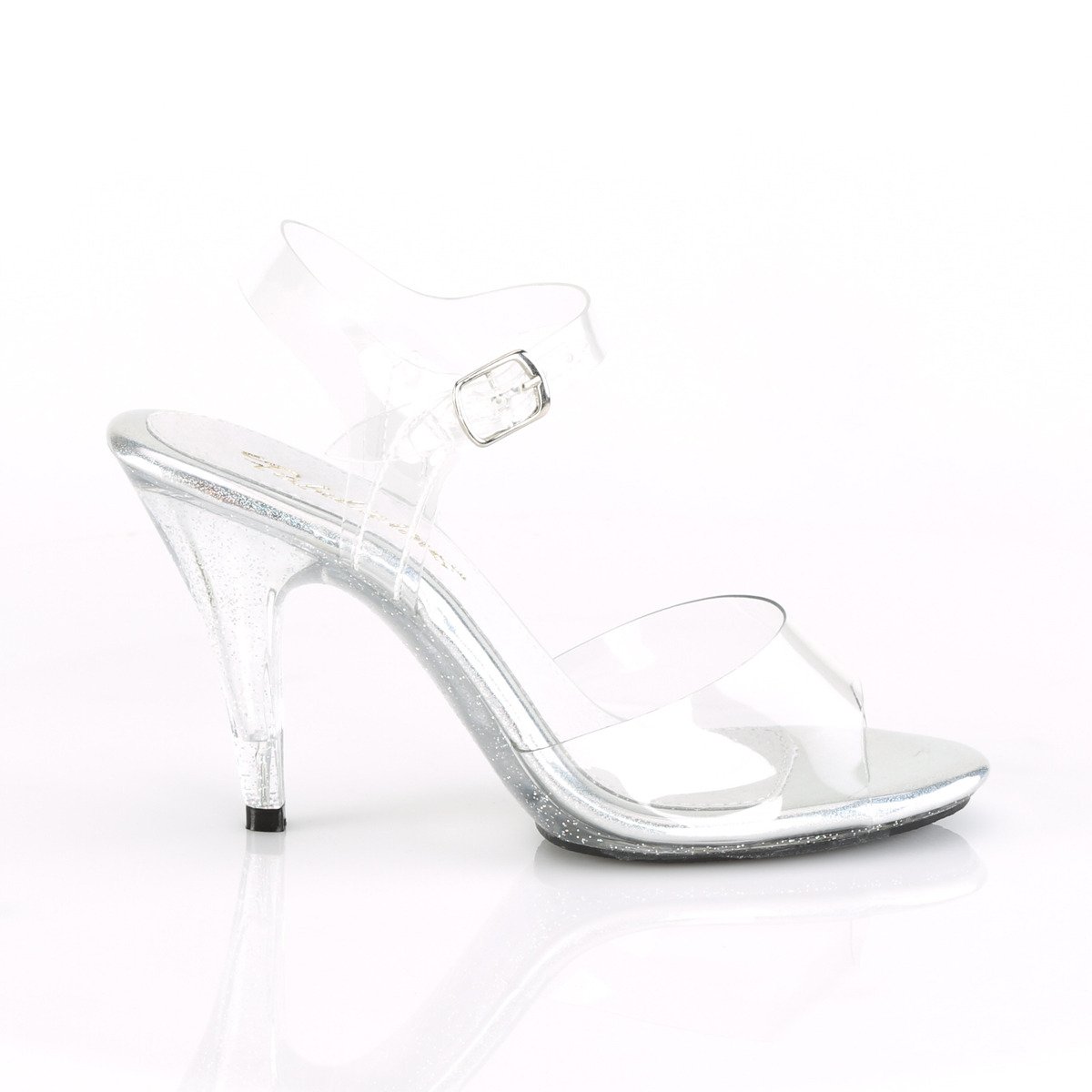 Fabulicious Caress-408MG C/M - Clear Heeled Single Sole Sandals