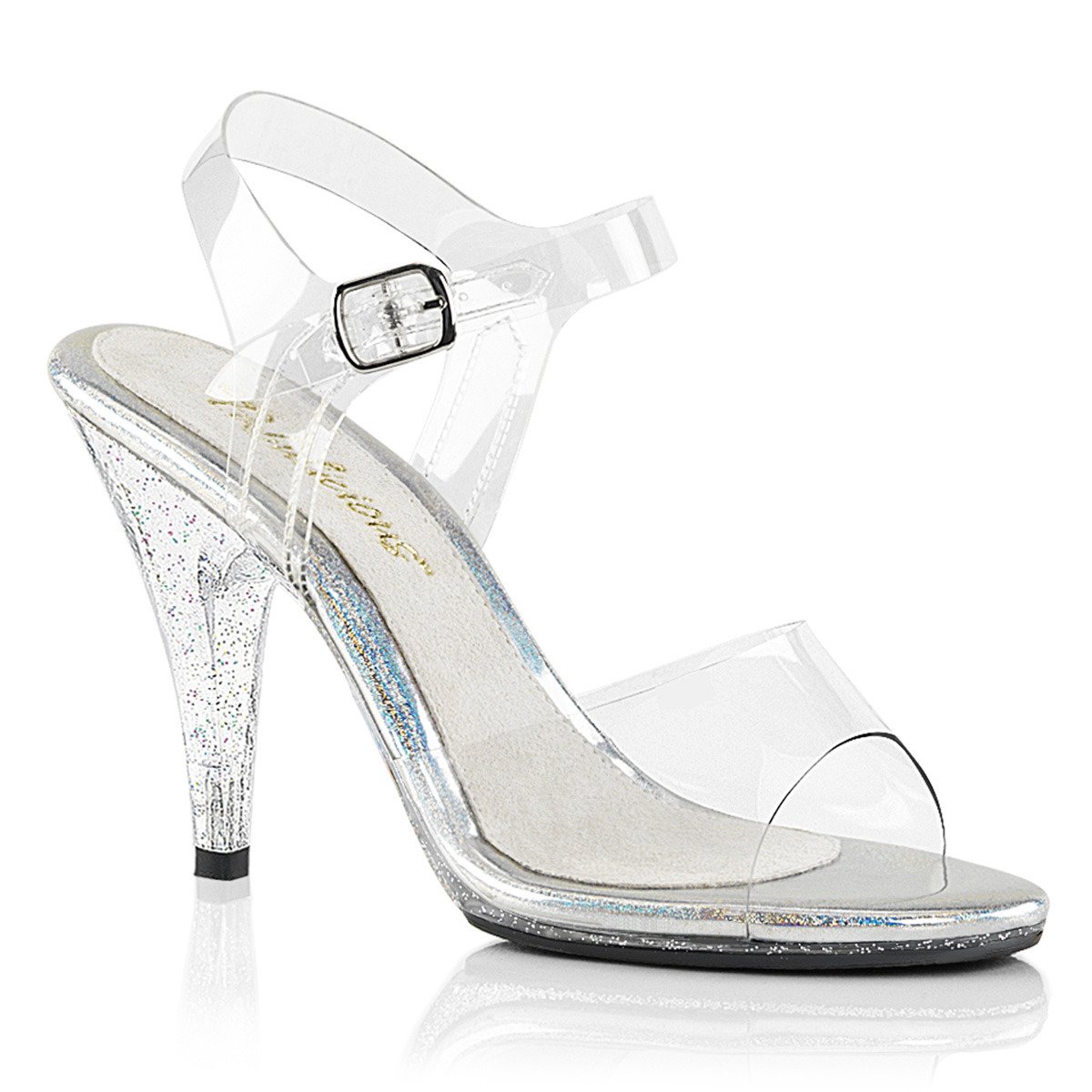 Fabulicious Caress-408MG C/M - Clear Heeled Single Sole Sandals
