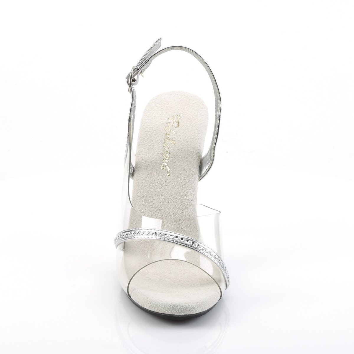 Fabulicious Caress-456 C/RS - Clear Heeled Single Sole Sandals