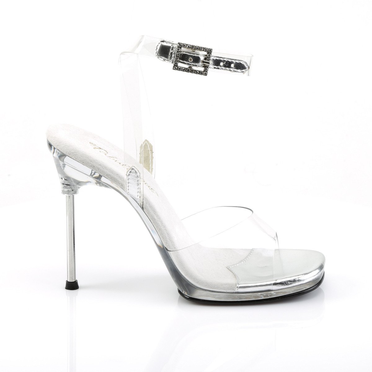 Fabulicious Chic-06 C/M - Clear High-Heel Single Sole Sandals