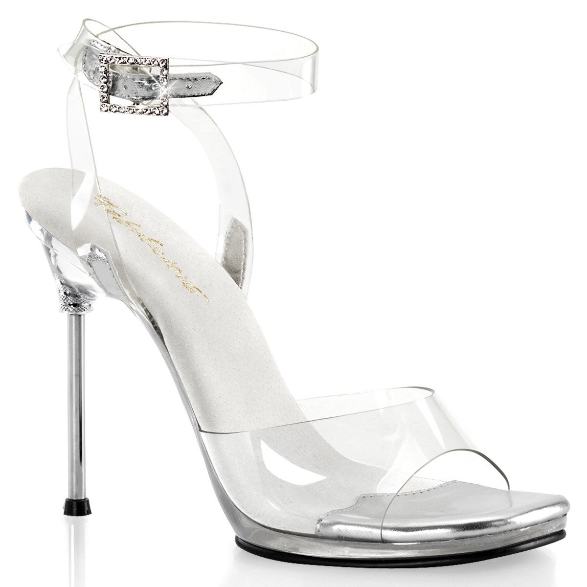 Fabulicious Chic-06 C/M - Clear High-Heel Single Sole Sandals