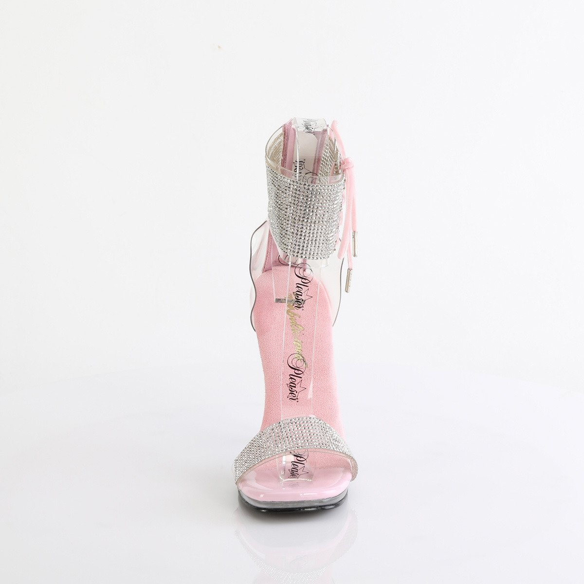 Fabulicious Chic-47 C-BP/C - Pink High-Heel Single Sole Ankle Strap Heels