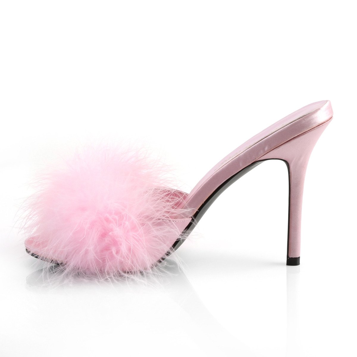 Fabulicious Classique-01F BPPU-F - Pink High-Heel Single Sole Slides