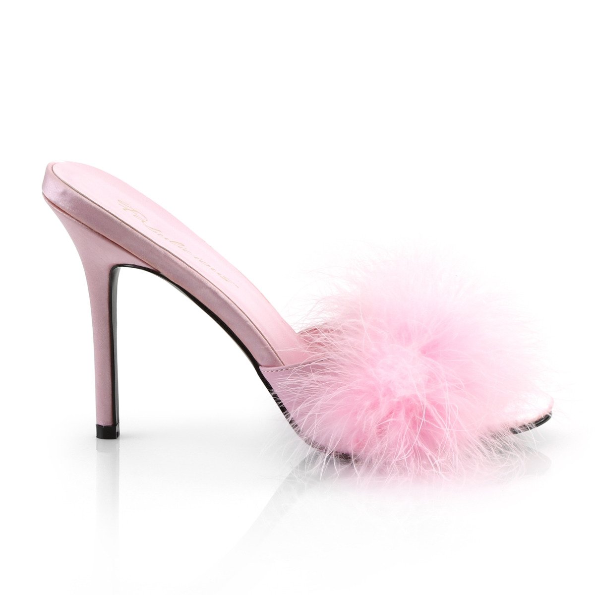 Fabulicious Classique-01F BPPU-F - Pink High-Heel Single Sole Slides