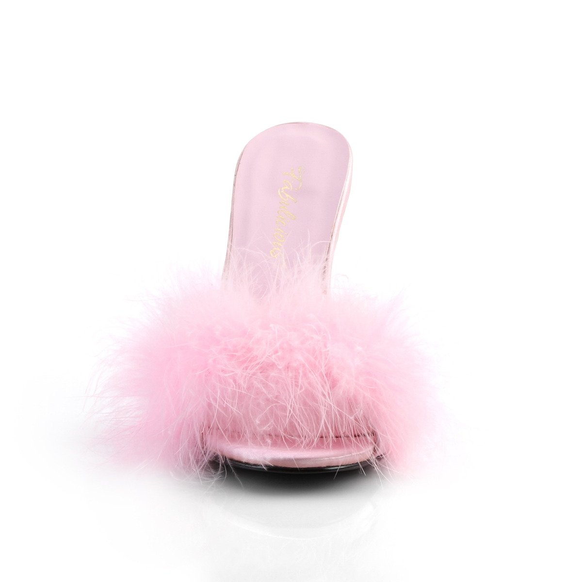 Fabulicious Classique-01F BPPU-F - Pink High-Heel Single Sole Slides