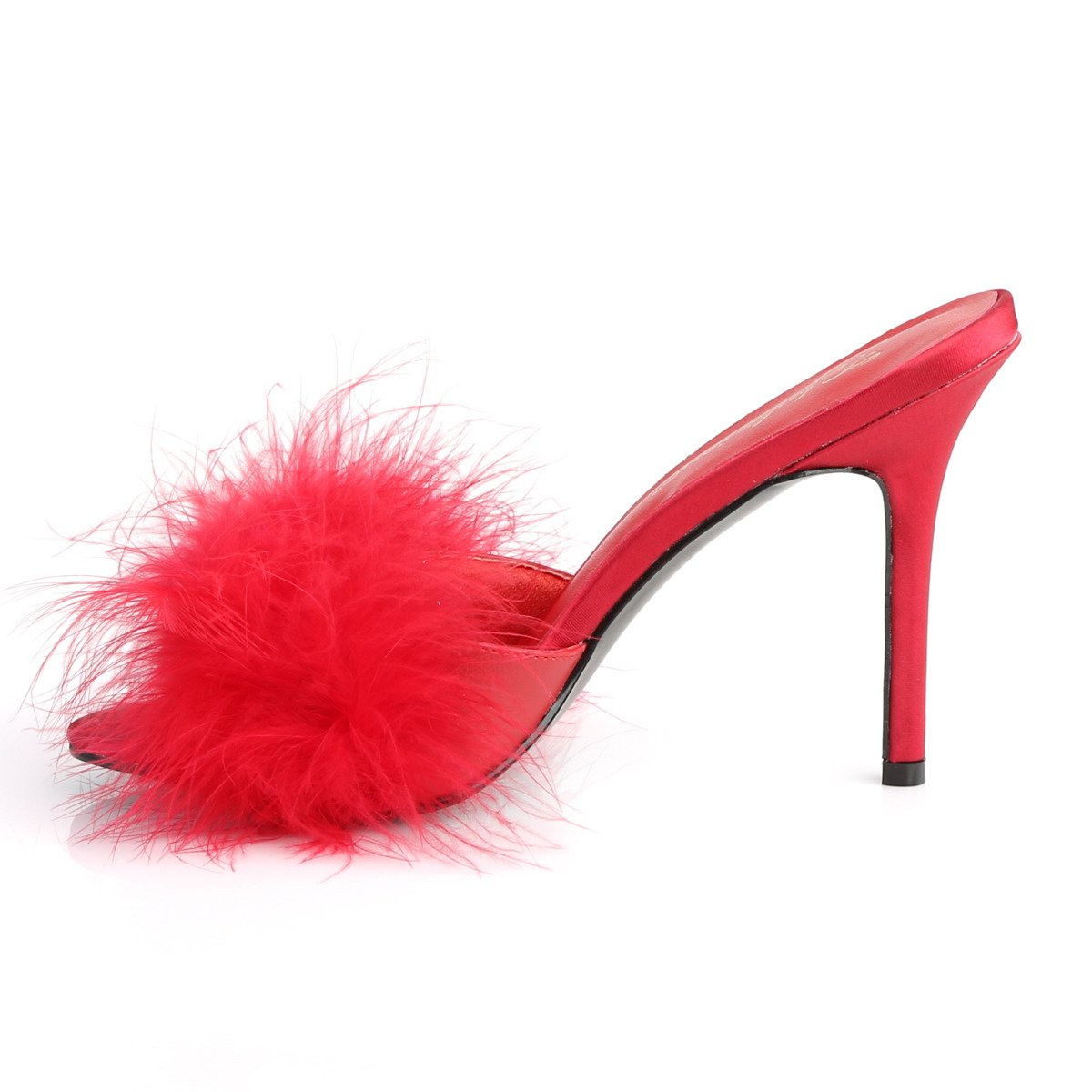 Fabulicious Classique-01F RPU-F - Red High-Heel Single Sole Slides