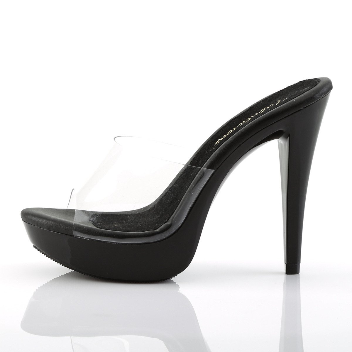 Fabulicious Cocktail-501 C/B - Clear High-Heel Slides