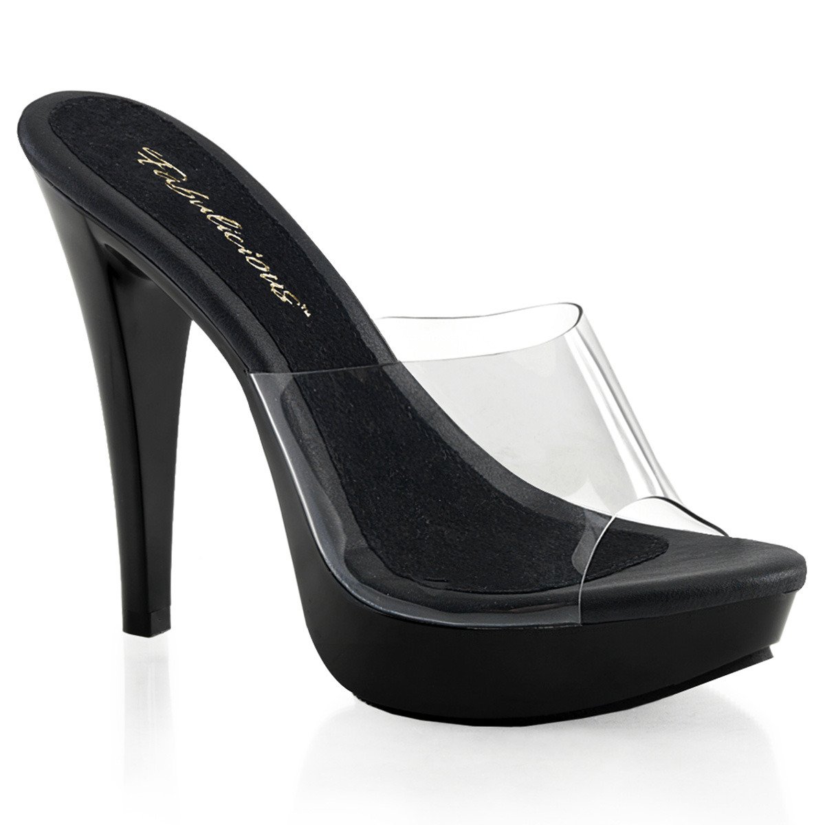 Fabulicious Cocktail-501 C/B - Clear High-Heel Slides