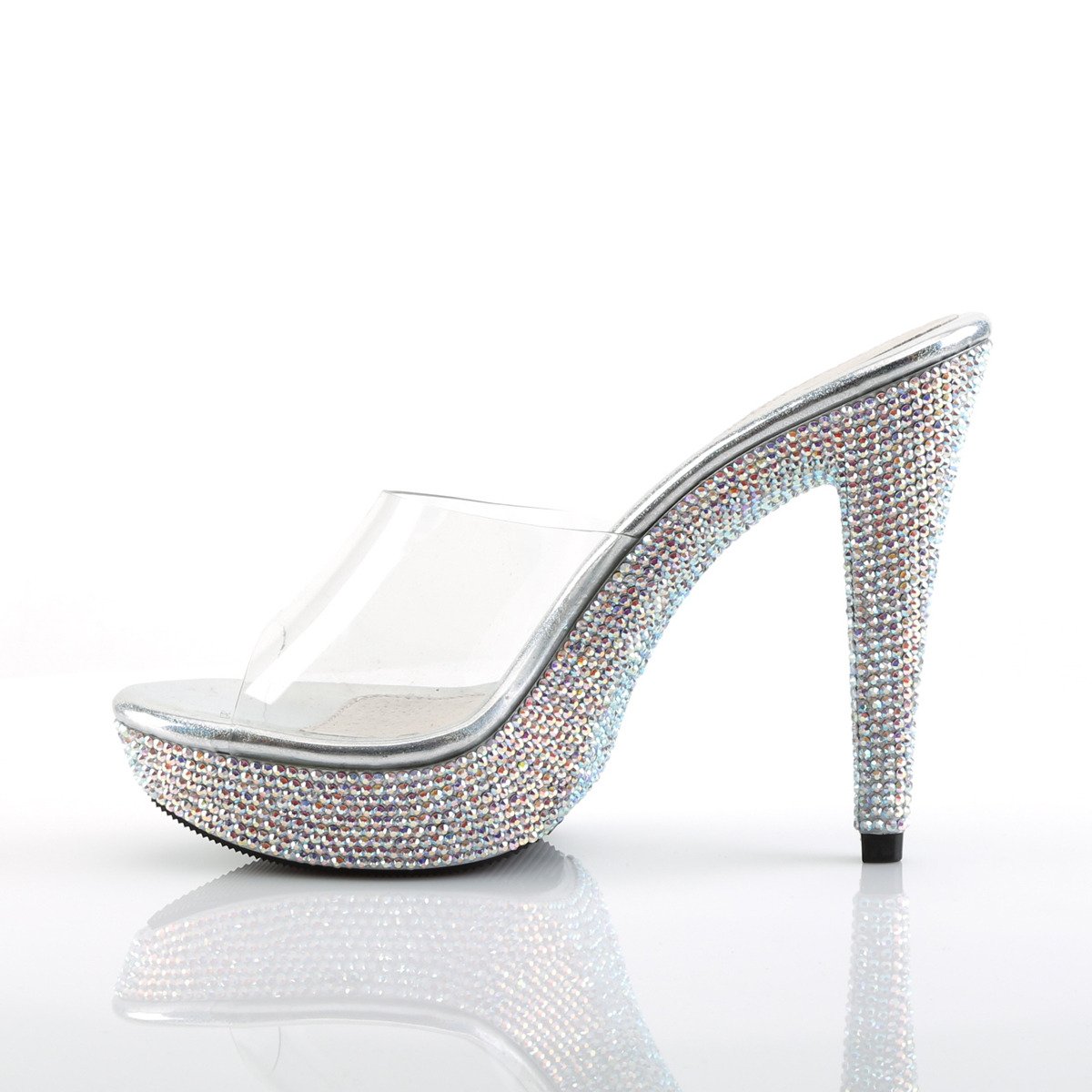 Fabulicious Cocktail-501DM C/SMCRS - Clear High-Heel Slides