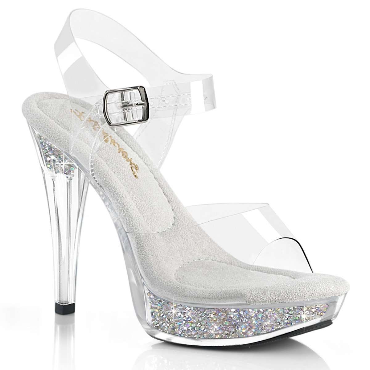 Fabulicious Cocktail-508RSI C/C-SRS - Clear High-Heel Sandals