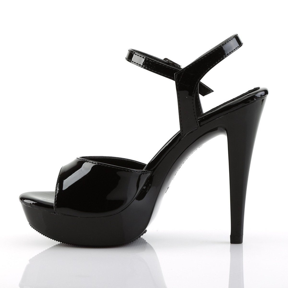 Fabulicious Cocktail-509 B/M - Shiny Black High-Heel Sandals