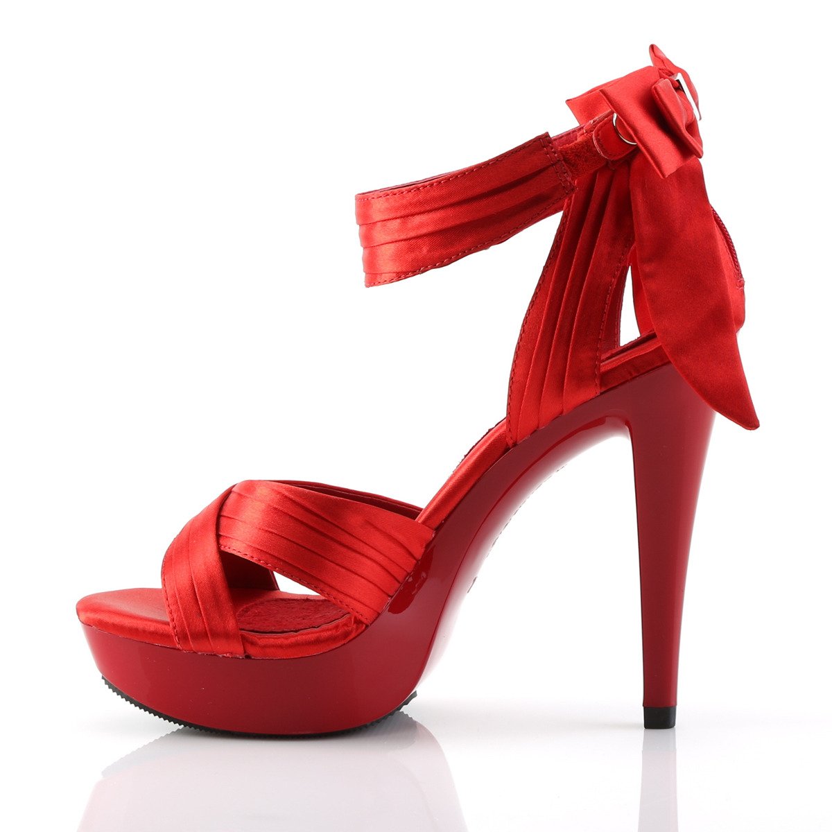 Fabulicious Cocktail-568 RSA/M - Red High-Heel Ankle Strap Heels