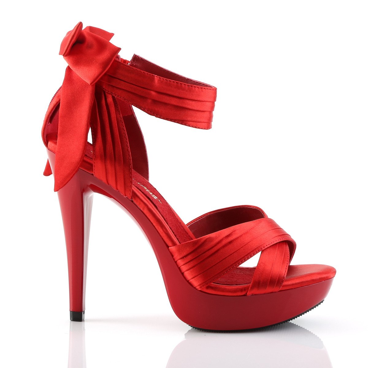 Fabulicious Cocktail-568 RSA/M - Red High-Heel Ankle Strap Heels
