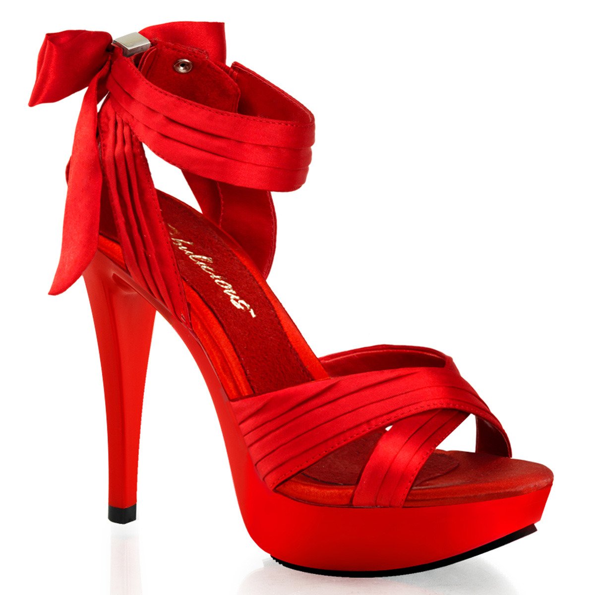 Fabulicious Cocktail-568 RSA/M - Red High-Heel Ankle Strap Heels