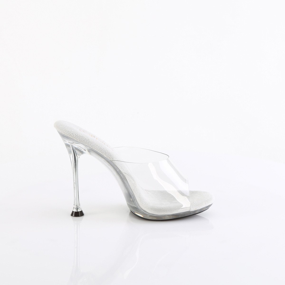 Fabulicious Cupid-401 C/M - Clear High-Heel Single Sole Slides
