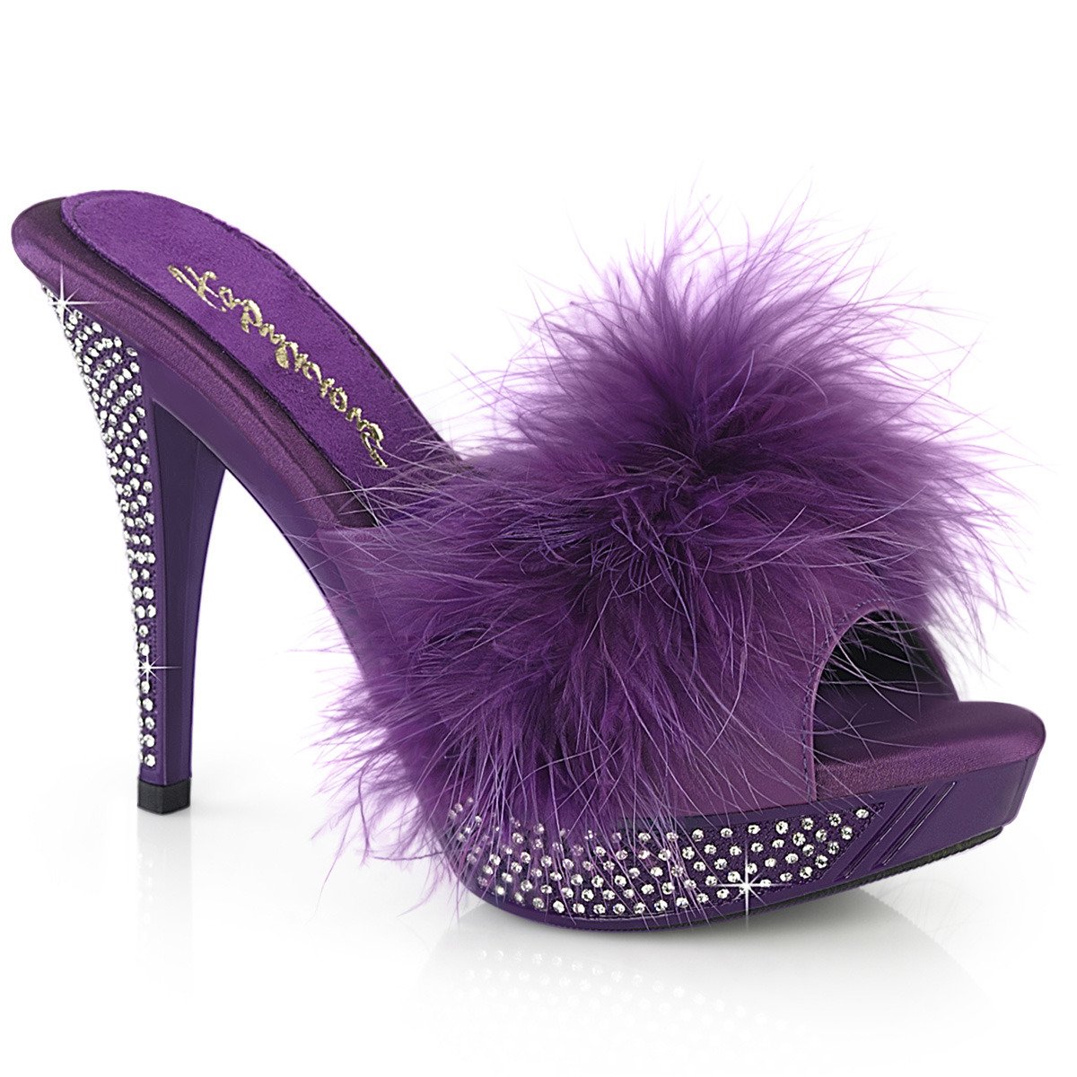 Fabulicious Elegant-401F PPPU/M - Violet Heeled Slides