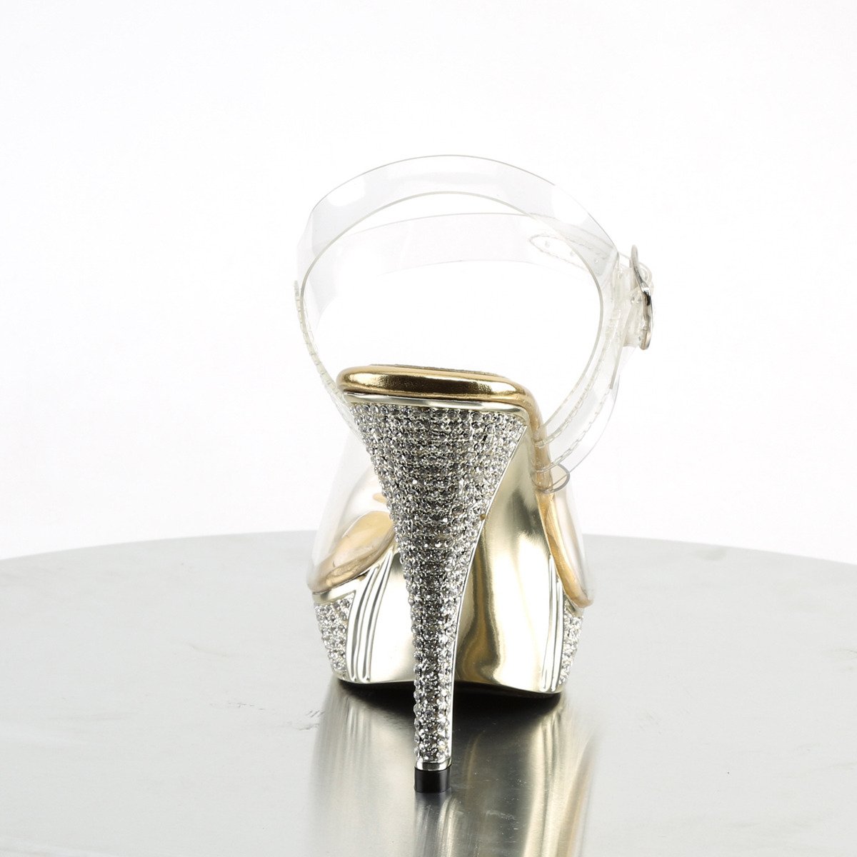 Fabulicious Elegant-408 C/GCH - Clear Heeled Sandals