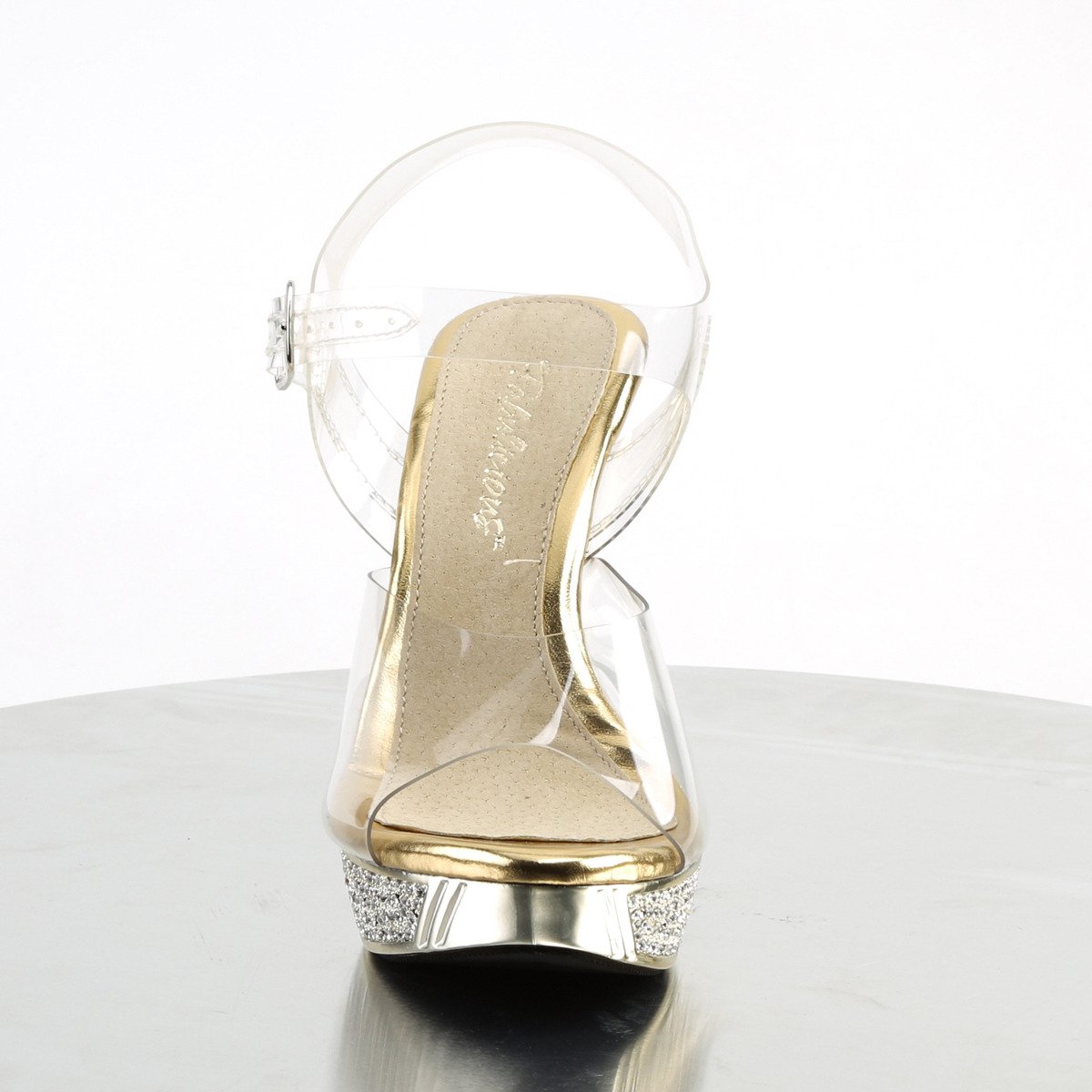 Fabulicious Elegant-408 C/GCH - Clear Heeled Sandals