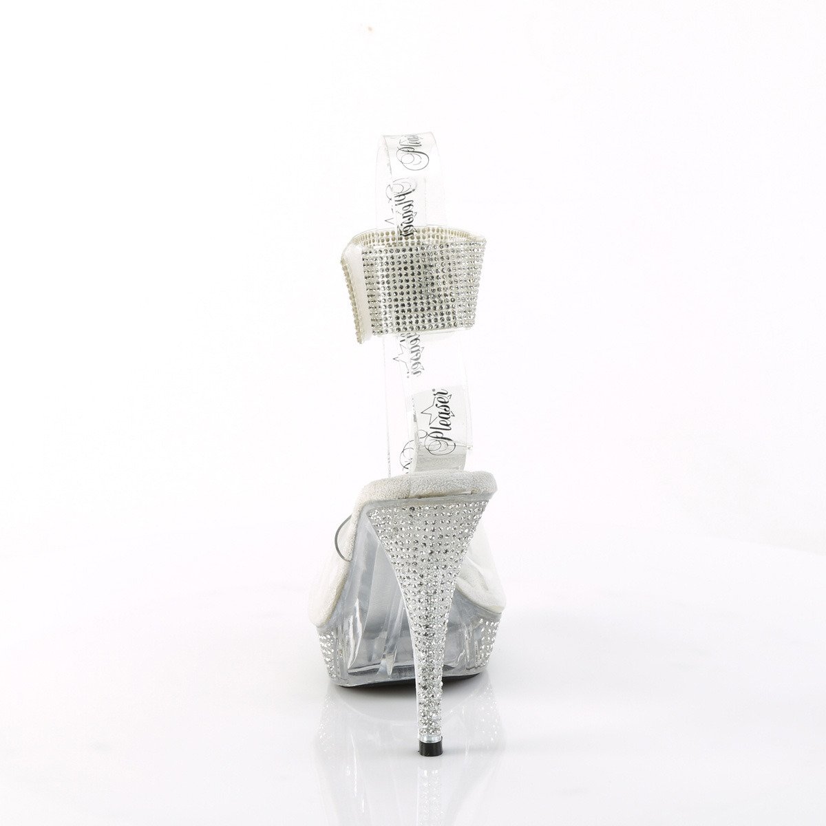 Fabulicious Elegant-442 C/M - Clear Ankle Strap Heels