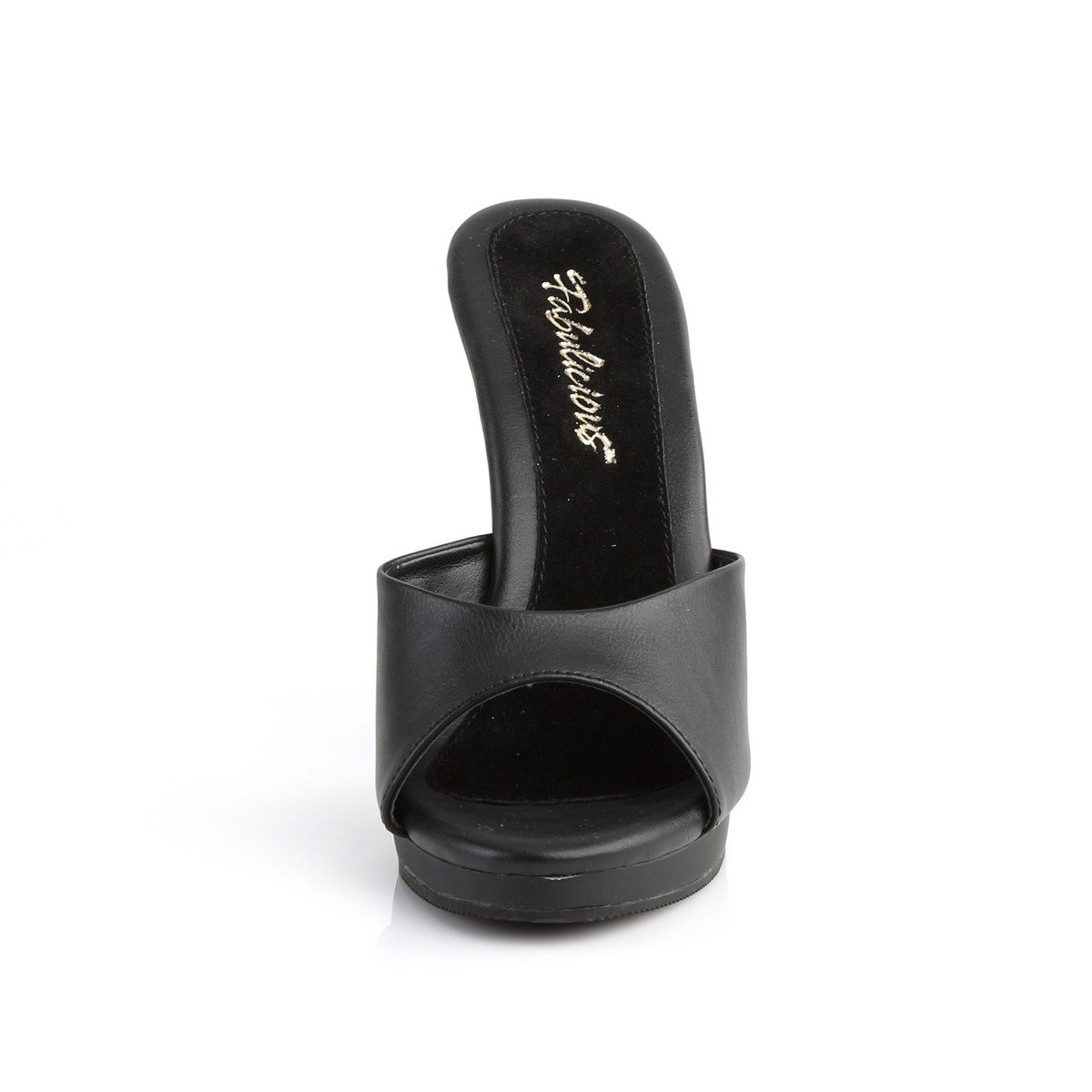 Fabulicious Flair-401-2 BPU/M - Black High-Heel Single Sole Slides