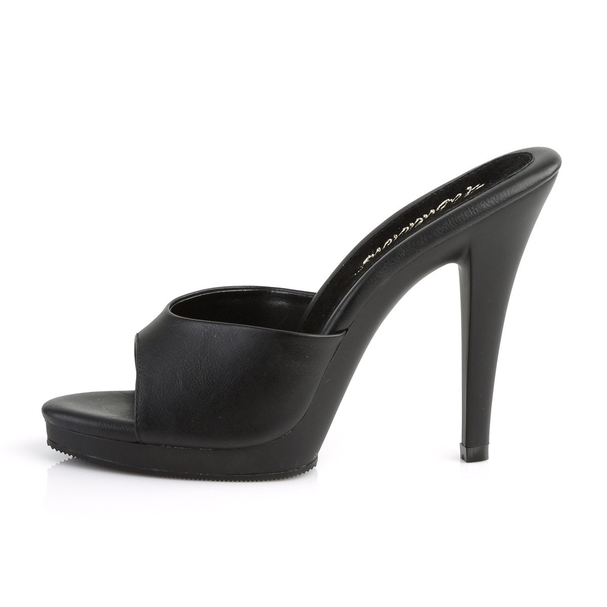 Fabulicious Flair-401-2 BPU/M - Black High-Heel Single Sole Slides