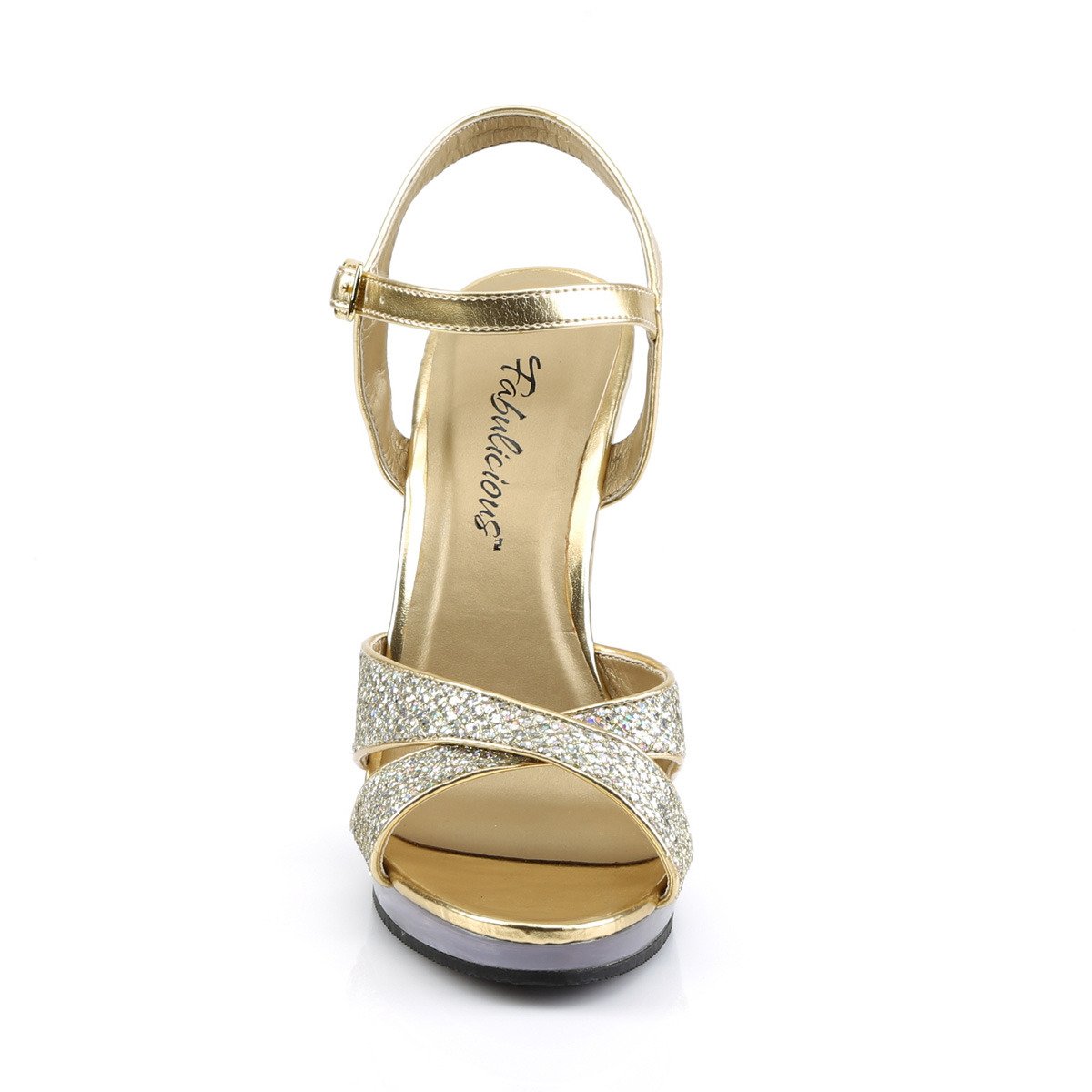 Fabulicious Flair-419(G) G/C - Gold High-Heel Single Sole Sandals