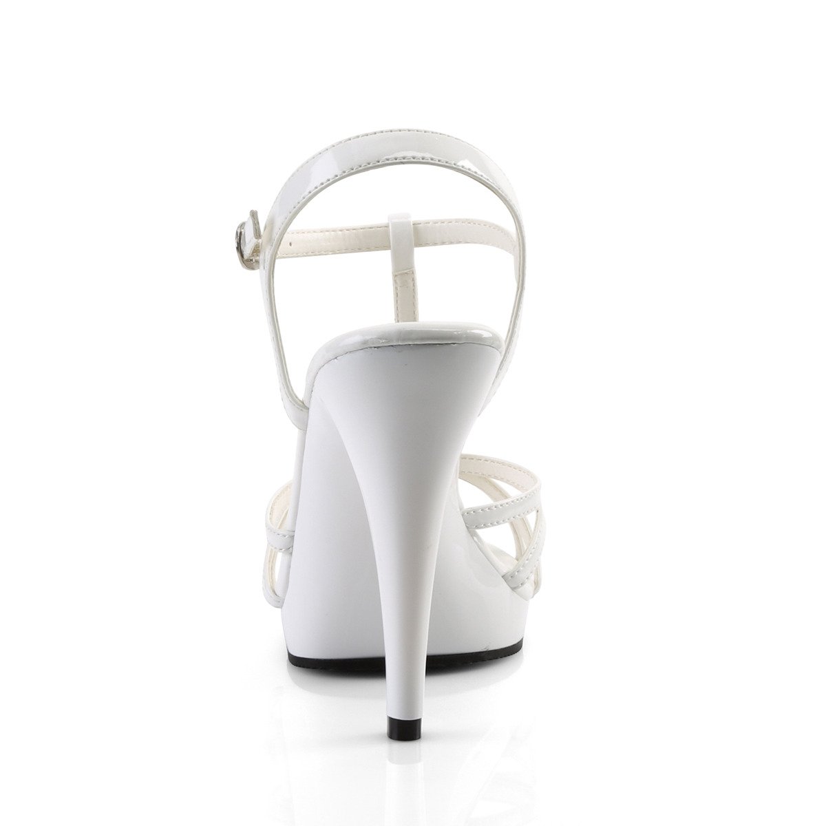 Fabulicious Flair-420 W/M - Shiny White High-Heel Single Sole Sandals
