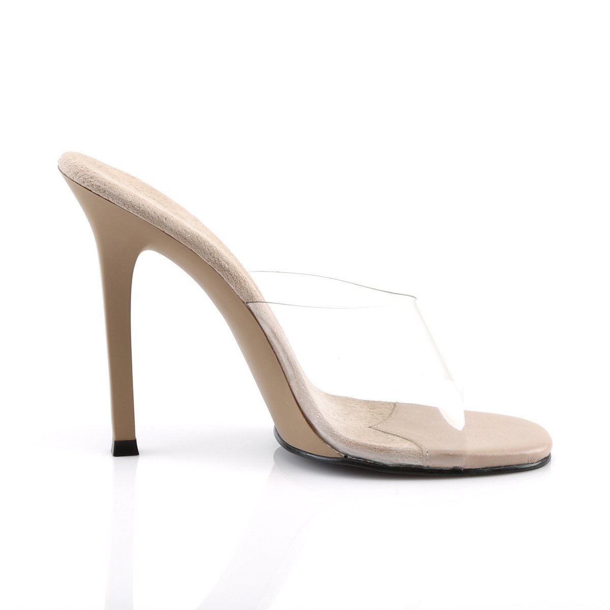 Fabulicious Gala-01 C-ND/ND - Clear High-Heel Single Sole Slides