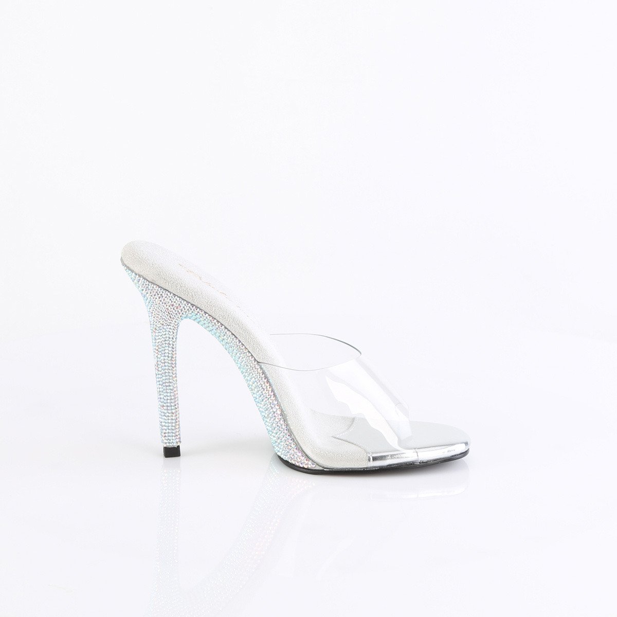 Fabulicious Gala-01DM C/SRS - Clear High-Heel Single Sole Slides