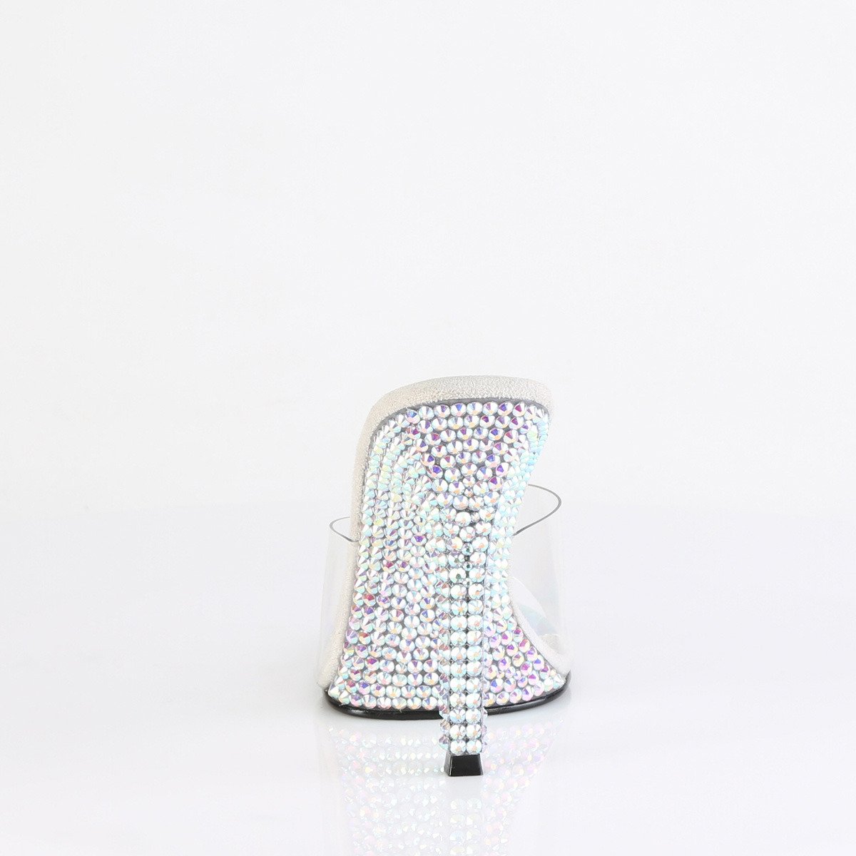 Fabulicious Gala-01DML C/SRS - Clear High-Heel Single Sole Slides