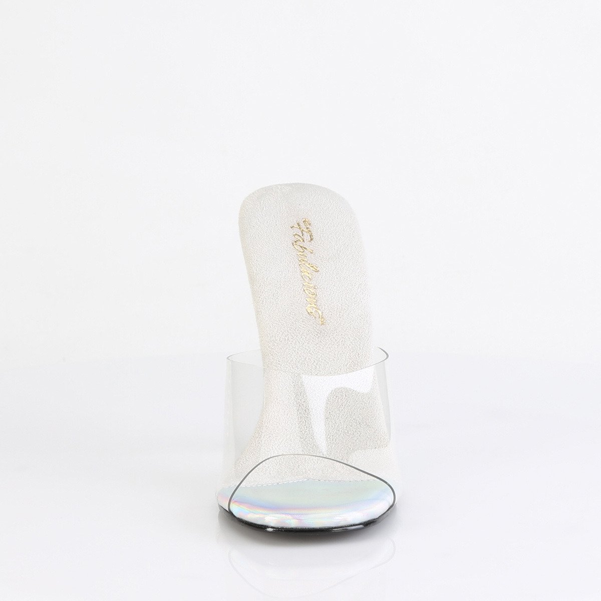 Fabulicious Gala-01DML C/SRS - Clear High-Heel Single Sole Slides