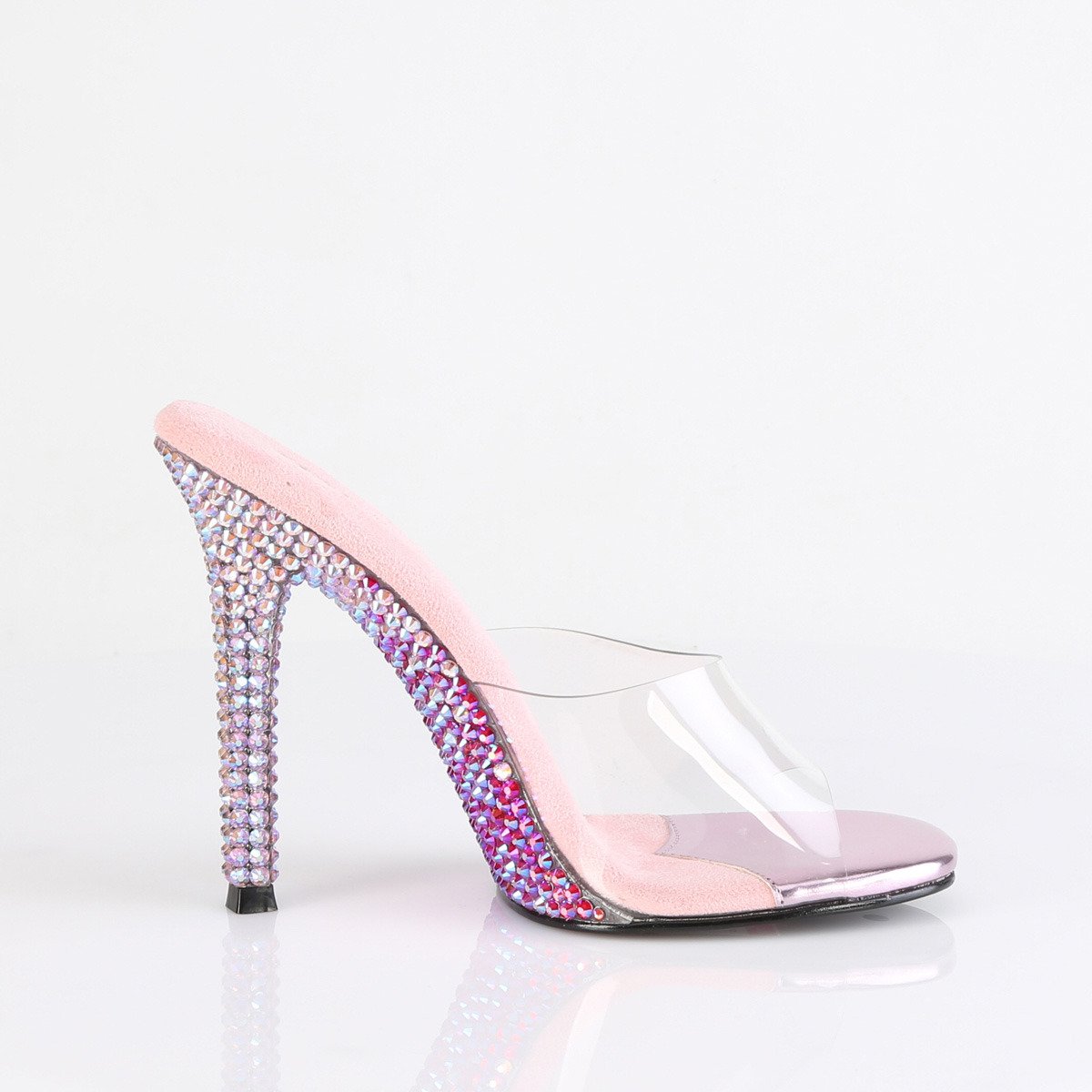 Fabulicious Gala-01DMM C/BPMCRS - Clear High-Heel Single Sole Slides