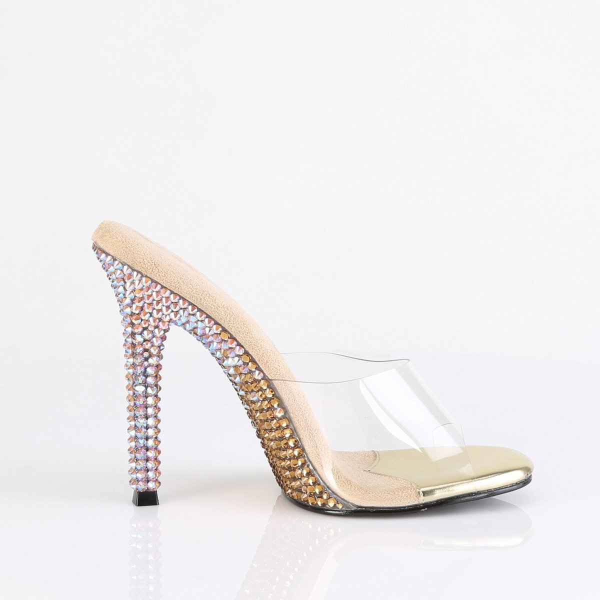 Fabulicious Gala-01DMM C/GMCRS - Clear High-Heel Single Sole Slides