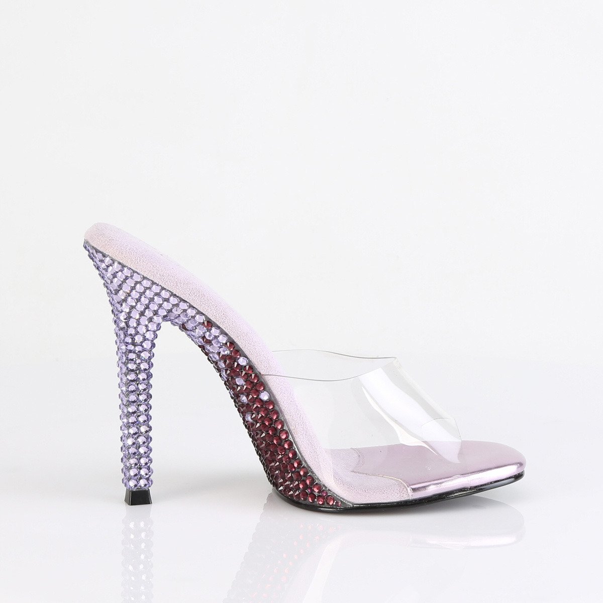 Fabulicious Gala-01DMM C/LVMCRS - Clear High-Heel Single Sole Slides
