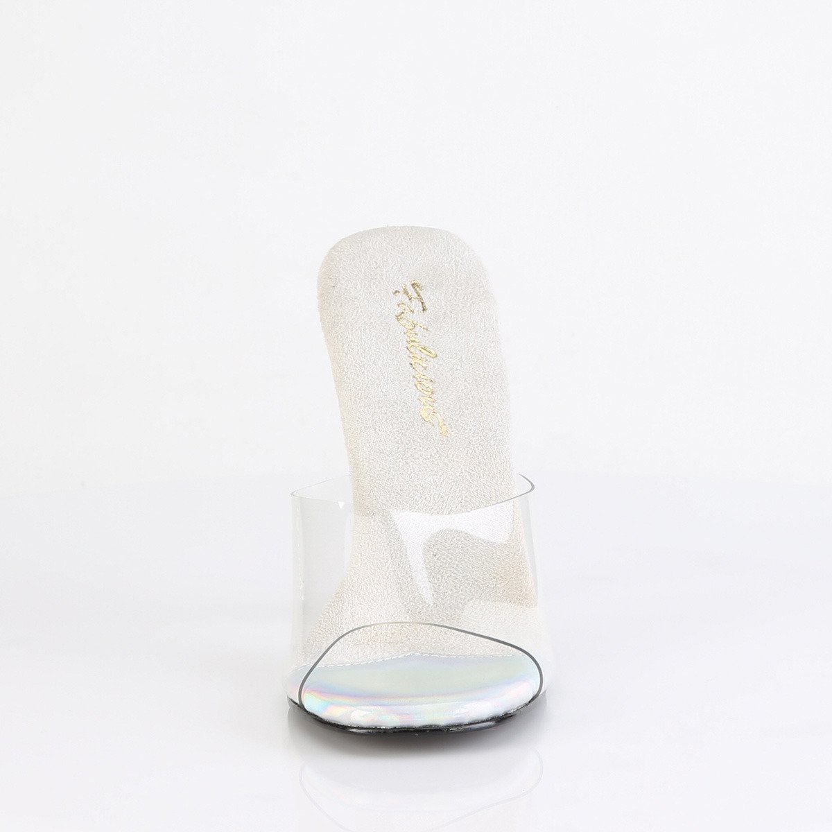 Fabulicious Gala-01DSP C/SRS - Clear High-Heel Single Sole Slides
