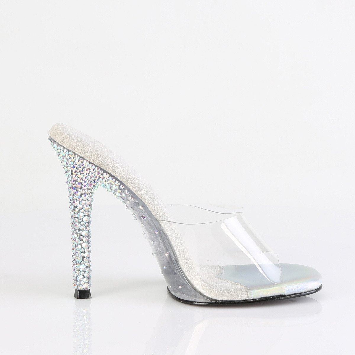 Fabulicious Gala-01DSP C/SRS - Clear High-Heel Single Sole Slides