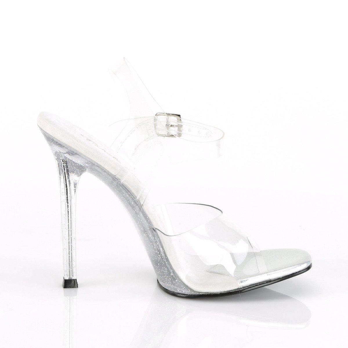 Fabulicious Gala-08MG C/M - Clear High-Heel Single Sole Sandals