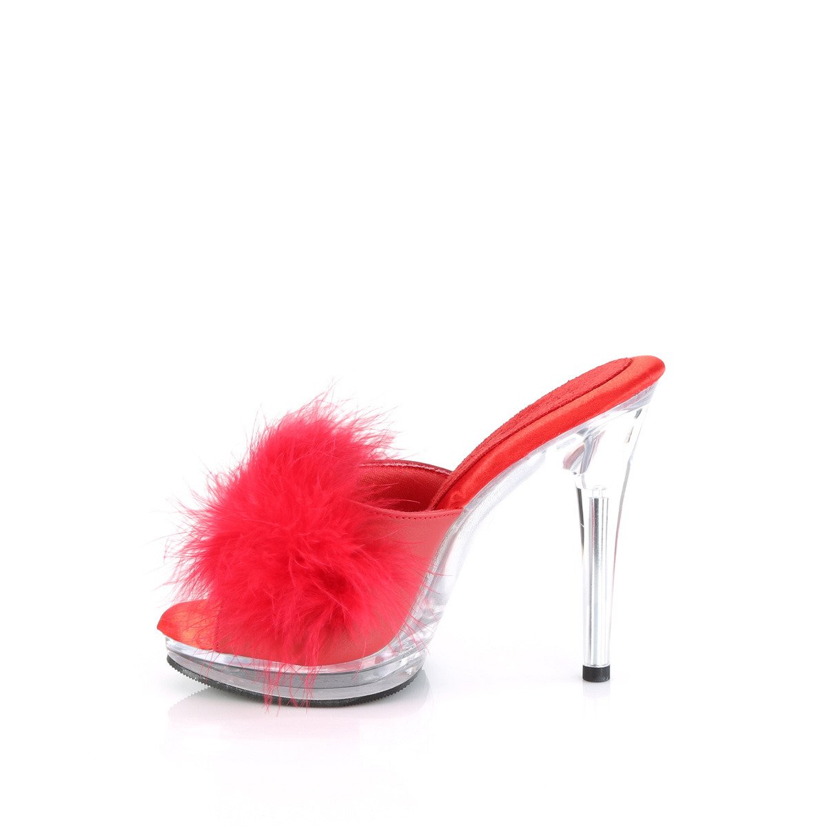 Fabulicious Glory-501F-8 RPU/C - Red High-Heel Single Sole Slides