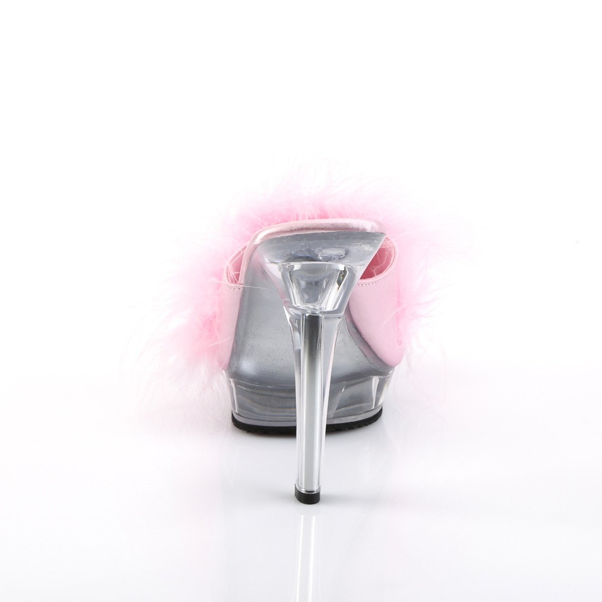 Fabulicious Lip-101-8 BP/C - Pink High-Heel Single Sole Slides