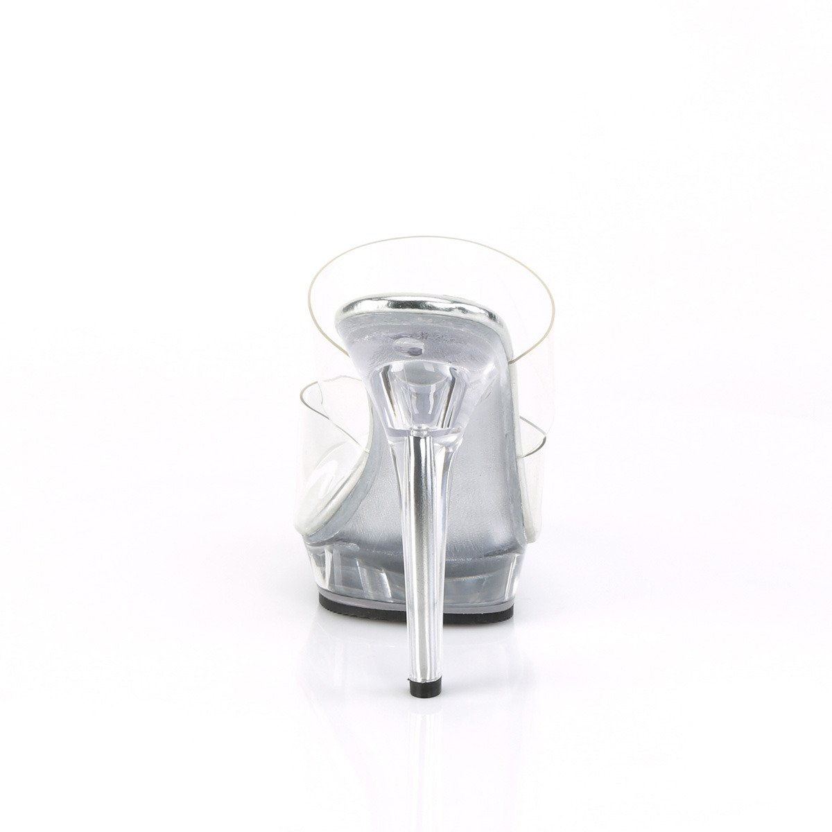 Fabulicious Lip-102 C/M - Clear High-Heel Single Sole Slides