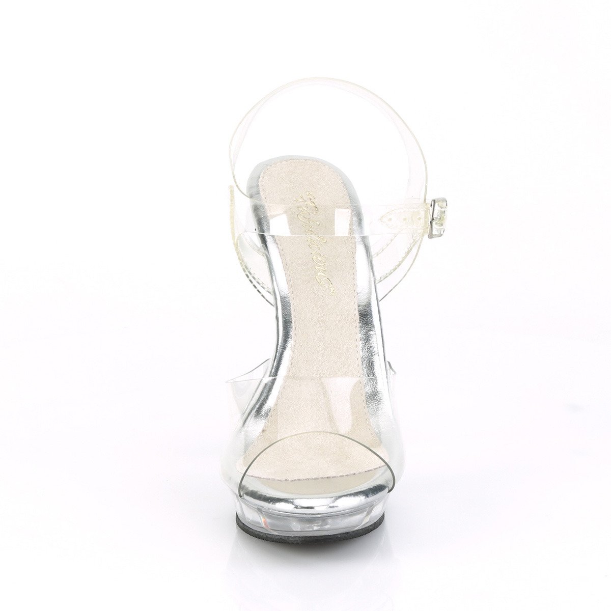Fabulicious Lip-108 C/M - Clear High-Heel Single Sole Sandals